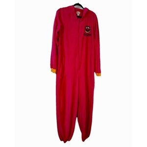 Muppets Animal Adult One Piece Pink Fleece Hooded Pajamas PJs Pyjamas XXL